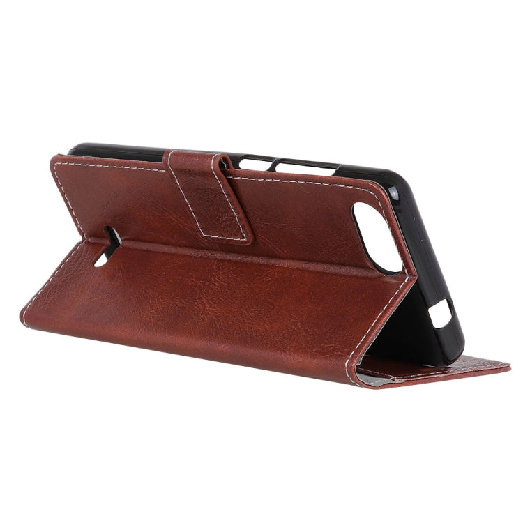 Retro Crazy Horse Texture Horizontal Flip Leather Case for Xiaomi Redmi 6A, with Holder & Card Slots & Photo Frame