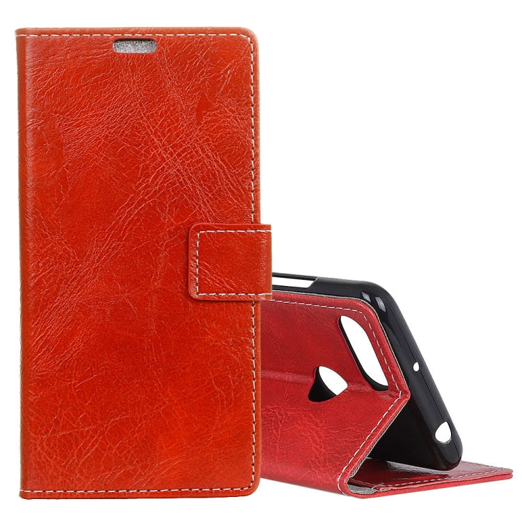 Retro Crazy Horse Texture Horizontal Flip Leather Case for Xiaomi Redmi 6, with Holder & Card Slots & Photo Frame