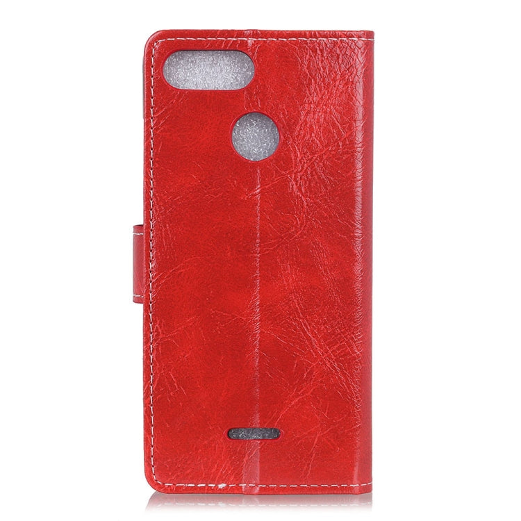Retro Crazy Horse Texture Horizontal Flip Leather Case for Xiaomi Redmi 6, with Holder & Card Slots & Photo Frame