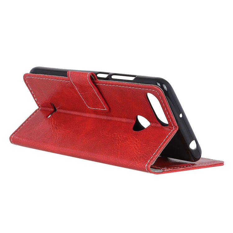 Retro Crazy Horse Texture Horizontal Flip Leather Case for Xiaomi Redmi 6, with Holder & Card Slots & Photo Frame