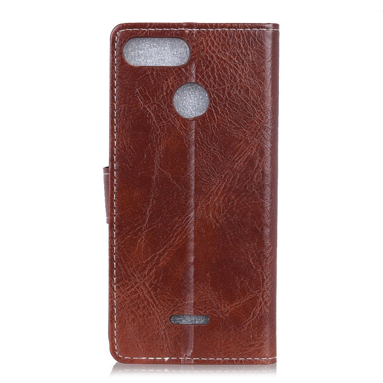 Retro Crazy Horse Texture Horizontal Flip Leather Case for Xiaomi Redmi 6, with Holder & Card Slots & Photo Frame