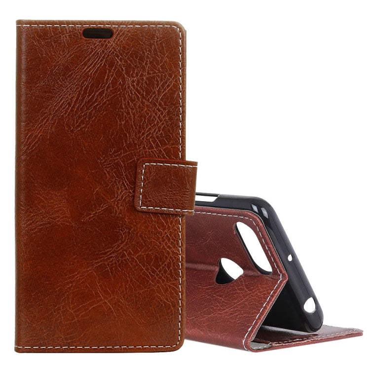 Retro Crazy Horse Texture Horizontal Flip Leather Case for Xiaomi Redmi 6, with Holder & Card Slots & Photo Frame
