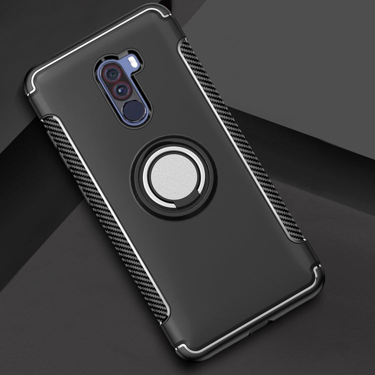 Anti-fall Car Magnetic Case with 360 Degree Rotating Armor Ring for Xiaomi Pocophone F1