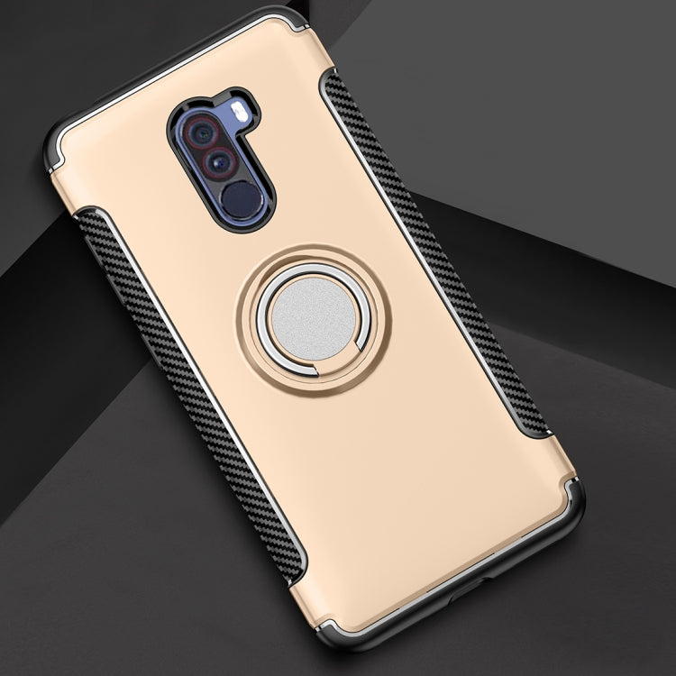 Anti-fall Car Magnetic Case with 360 Degree Rotating Armor Ring for Xiaomi Pocophone F1