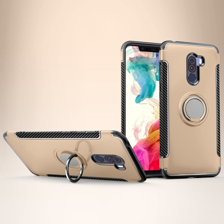 Anti-fall Car Magnetic Case with 360 Degree Rotating Armor Ring for Xiaomi Pocophone F1