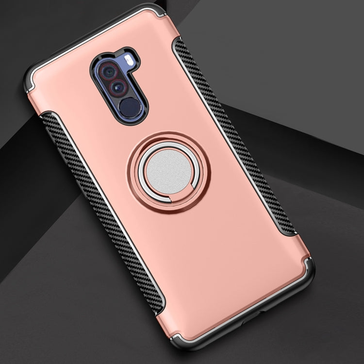 Anti-fall Car Magnetic Case with 360 Degree Rotating Armor Ring for Xiaomi Pocophone F1