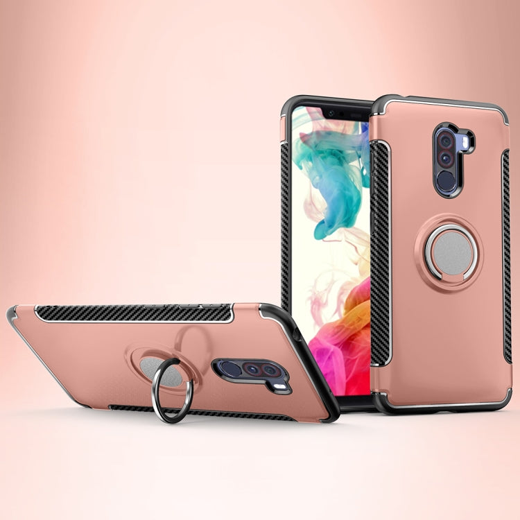 Anti-fall Car Magnetic Case with 360 Degree Rotating Armor Ring for Xiaomi Pocophone F1