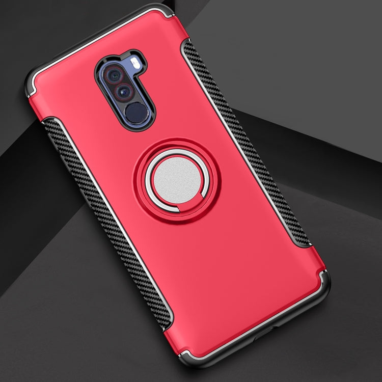 Anti-fall Car Magnetic Case with 360 Degree Rotating Armor Ring for Xiaomi Pocophone F1