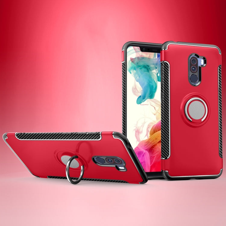 Anti-fall Car Magnetic Case with 360 Degree Rotating Armor Ring for Xiaomi Pocophone F1