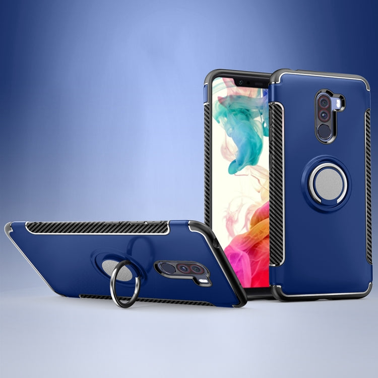 Anti-fall Car Magnetic Case with 360 Degree Rotating Armor Ring for Xiaomi Pocophone F1