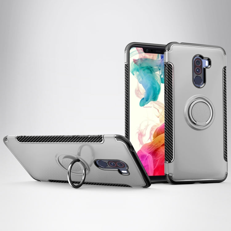 Anti-fall Car Magnetic Case with 360 Degree Rotating Armor Ring for Xiaomi Pocophone F1