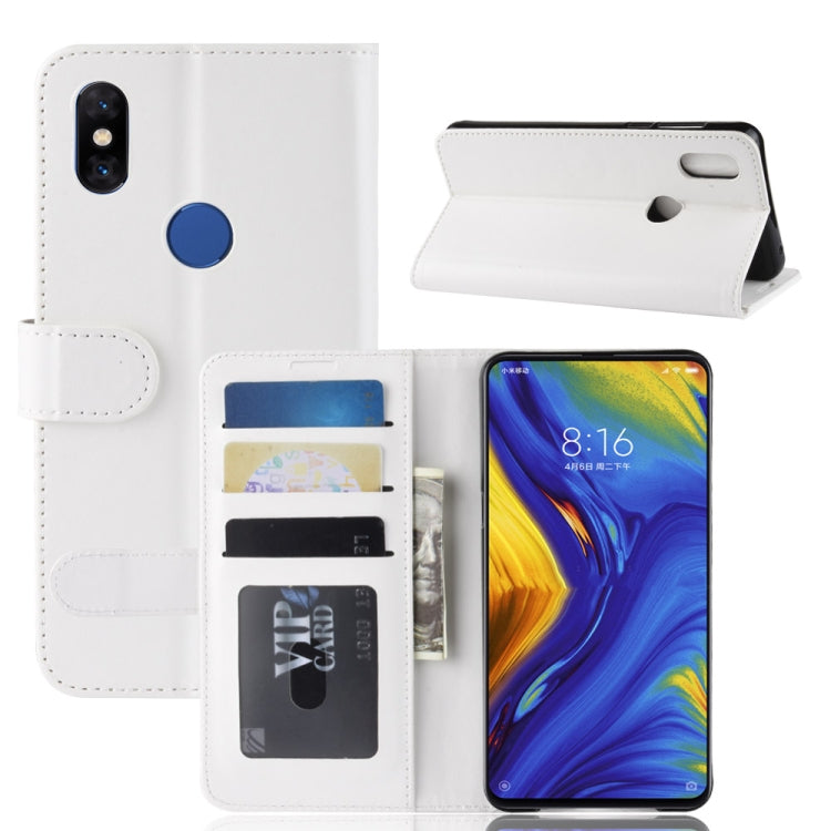 R64 Texture Single Fold Horizontal Flip Leather Case for Xiaomi Mi Mix 3, with Holder & Card Slots & Wallet