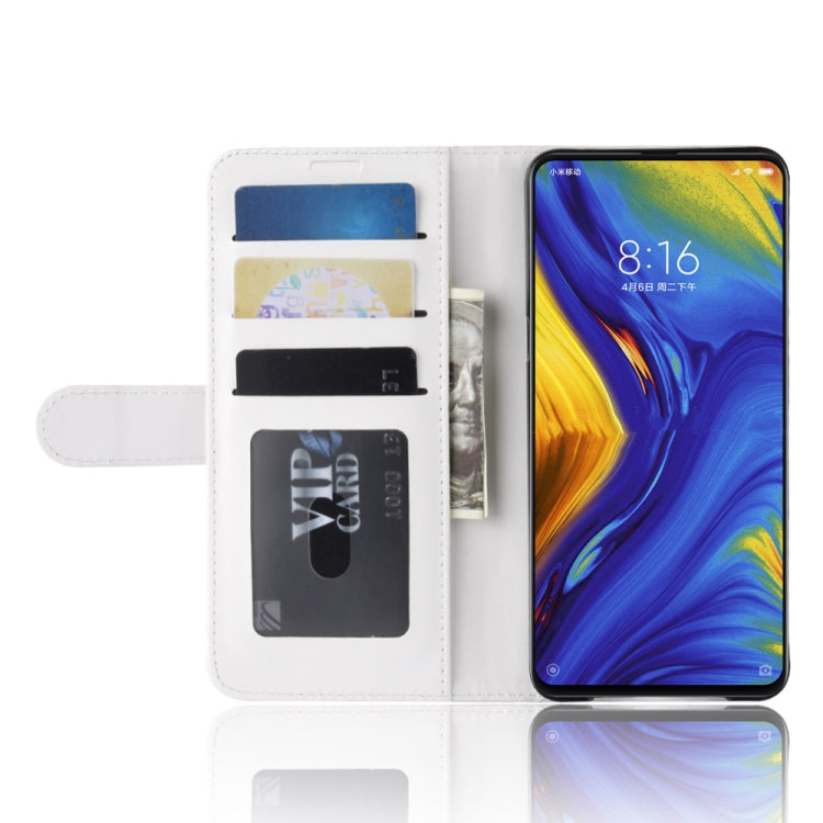 R64 Texture Single Fold Horizontal Flip Leather Case for Xiaomi Mi Mix 3, with Holder & Card Slots & Wallet