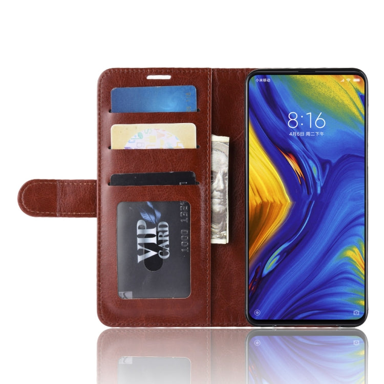 R64 Texture Single Fold Horizontal Flip Leather Case for Xiaomi Mi Mix 3, with Holder & Card Slots & Wallet