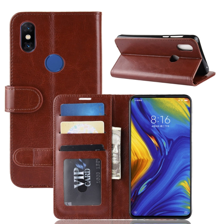 R64 Texture Single Fold Horizontal Flip Leather Case for Xiaomi Mi Mix 3, with Holder & Card Slots & Wallet