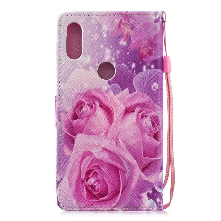 Rose Pattern Horizontal Flip Leather Case for Xiaomi Mi Play, with Holder & Card Slots & Wallet