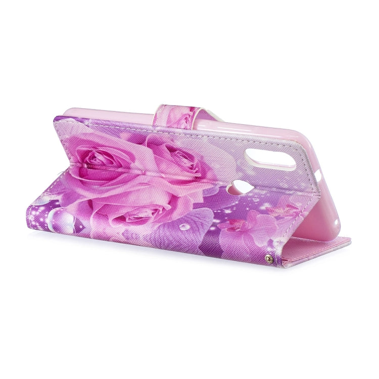 Rose Pattern Horizontal Flip Leather Case for Xiaomi Mi Play, with Holder & Card Slots & Wallet