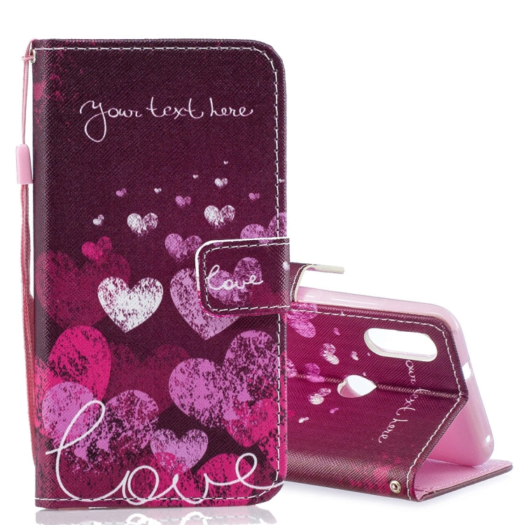 Letter and Heart Pattern Horizontal Flip Leather Case for Xiaomi Mi Play, with Holder & Card Slots & Wallet