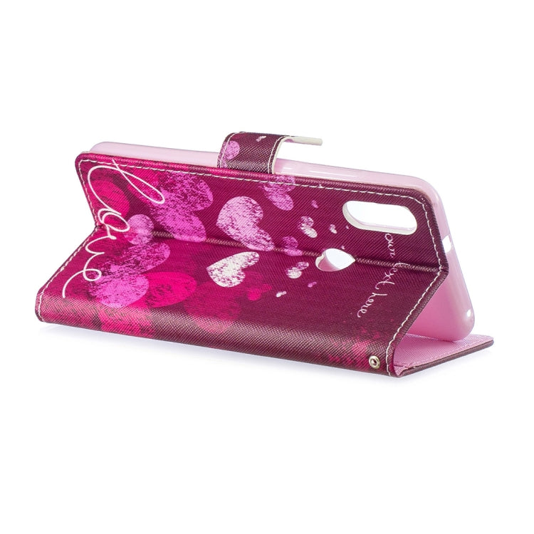 Letter and Heart Pattern Horizontal Flip Leather Case for Xiaomi Mi Play, with Holder & Card Slots & Wallet