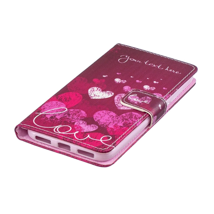 Letter and Heart Pattern Horizontal Flip Leather Case for Xiaomi Mi Play, with Holder & Card Slots & Wallet