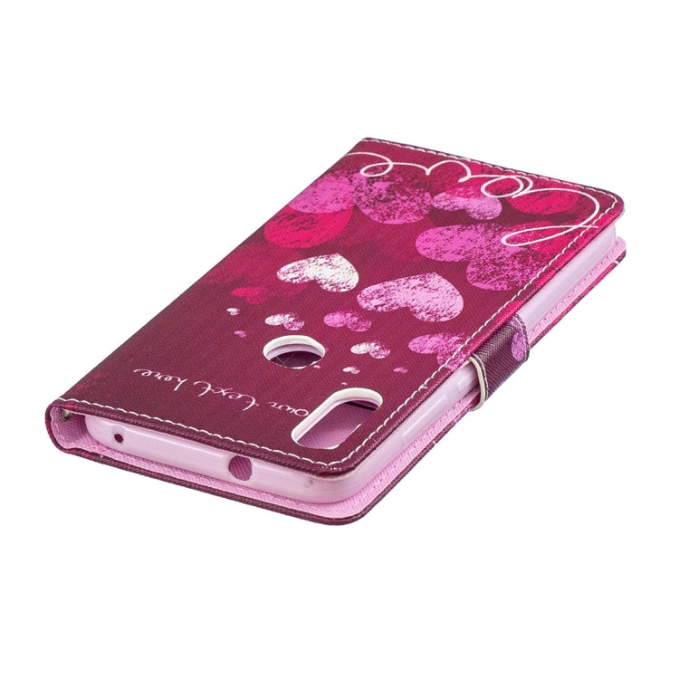 Letter and Heart Pattern Horizontal Flip Leather Case for Xiaomi Mi Play, with Holder & Card Slots & Wallet