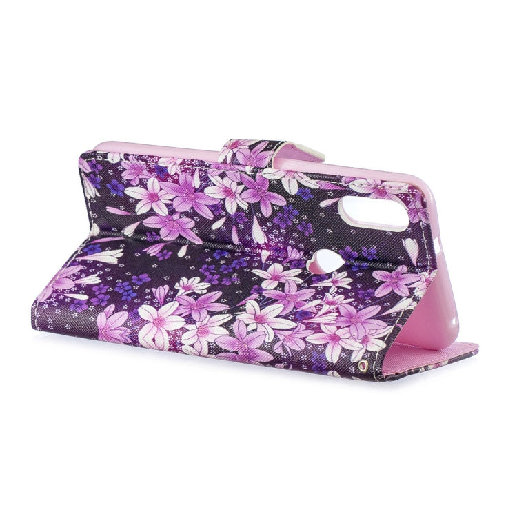 Lily Pattern Horizontal Flip Leather Case for Xiaomi Mi Play, with Holder & Card Slots & Wallet