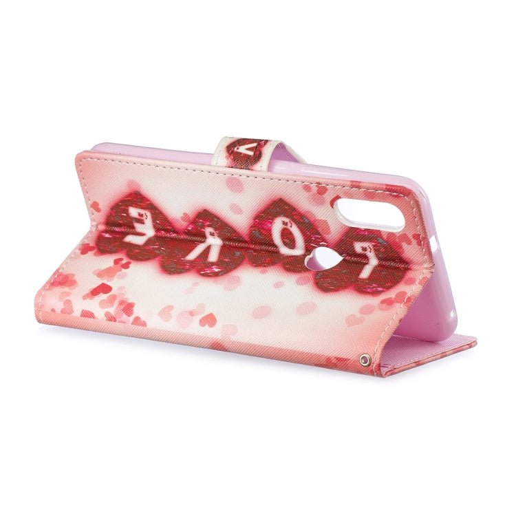 Love Pattern Horizontal Flip Leather Case for Xiaomi Mi Play, with Holder & Card Slots & Wallet