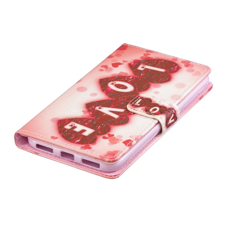 Love Pattern Horizontal Flip Leather Case for Xiaomi Mi Play, with Holder & Card Slots & Wallet