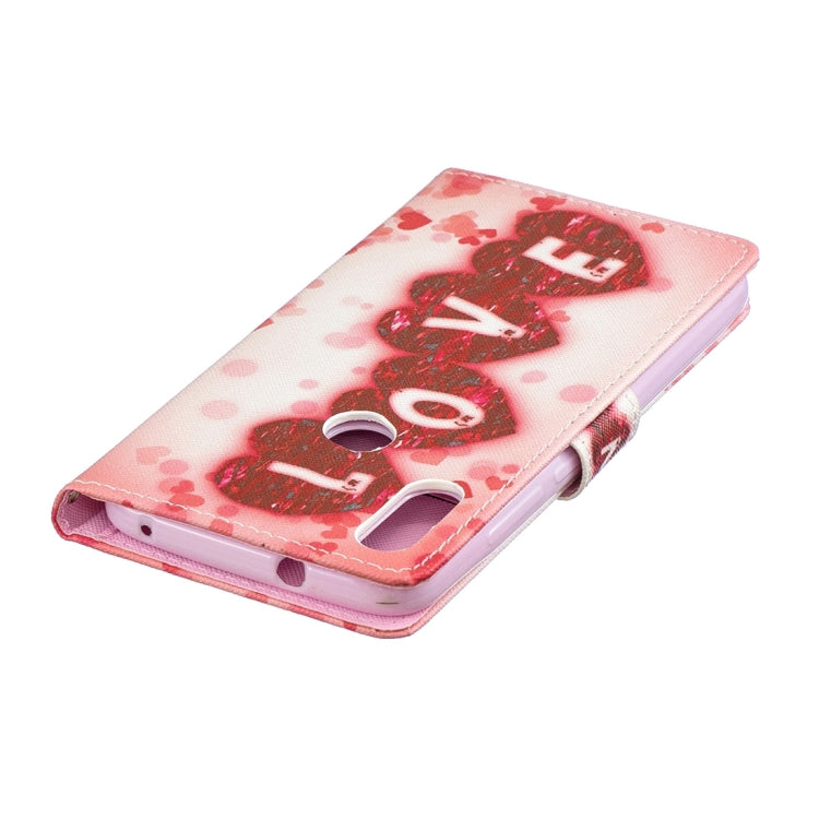 Love Pattern Horizontal Flip Leather Case for Xiaomi Mi Play, with Holder & Card Slots & Wallet