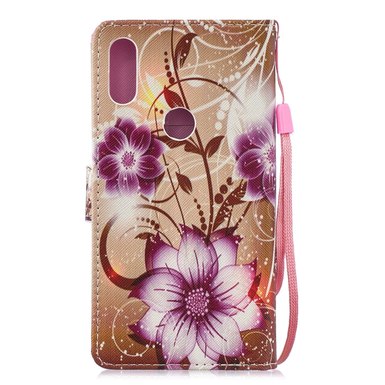 Lotus Pattern Horizontal Flip Leather Case for Xiaomi Mi Play, with Holder & Card Slots & Wallet