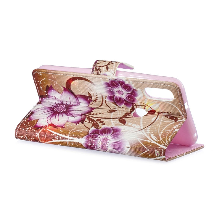 Lotus Pattern Horizontal Flip Leather Case for Xiaomi Mi Play, with Holder & Card Slots & Wallet