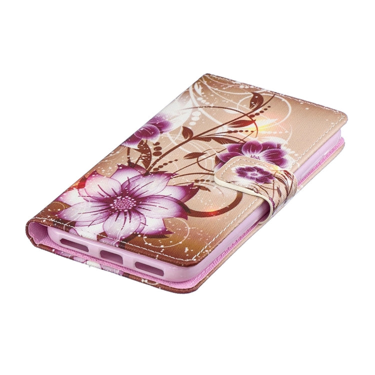 Lotus Pattern Horizontal Flip Leather Case for Xiaomi Mi Play, with Holder & Card Slots & Wallet