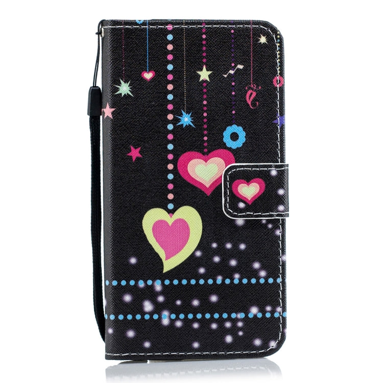 Colored Heart Pattern Horizontal Flip Leather Case for Xiaomi Mi Play, with Holder & Card Slots & Wallet