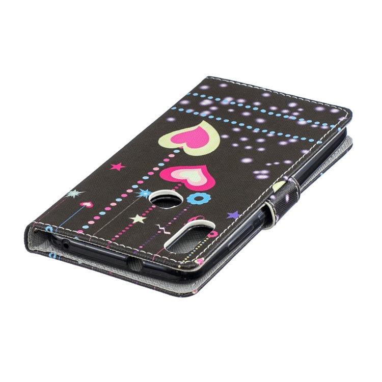 Colored Heart Pattern Horizontal Flip Leather Case for Xiaomi Mi Play, with Holder & Card Slots & Wallet