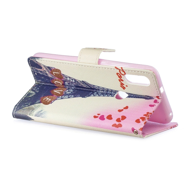 Love Tower Pattern Horizontal Flip Leather Case for Xiaomi Mi Play, with Holder & Card Slots & Wallet