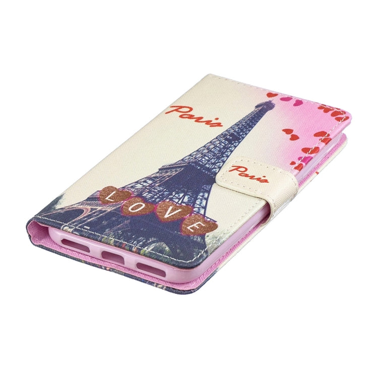 Love Tower Pattern Horizontal Flip Leather Case for Xiaomi Mi Play, with Holder & Card Slots & Wallet