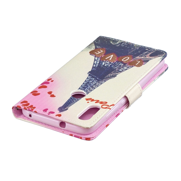 Love Tower Pattern Horizontal Flip Leather Case for Xiaomi Mi Play, with Holder & Card Slots & Wallet
