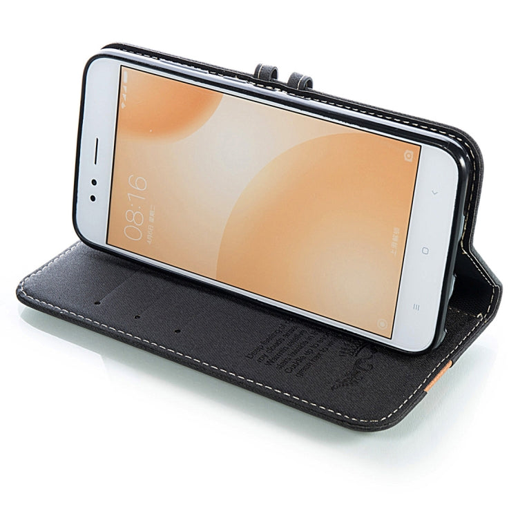 Splicing Embossed Female Style Horizontal Flip Leather Case for Xiaomi Mi 5X / A1 , with Holder & Card Slots & Wallet & Lanyard