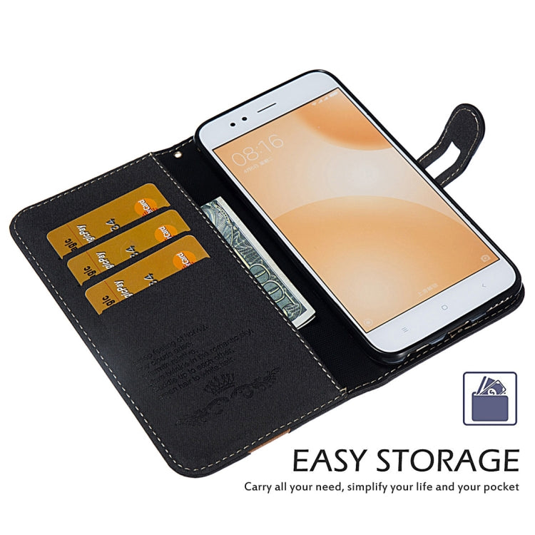 Splicing Embossed Female Style Horizontal Flip Leather Case for Xiaomi Mi 5X / A1 , with Holder & Card Slots & Wallet & Lanyard