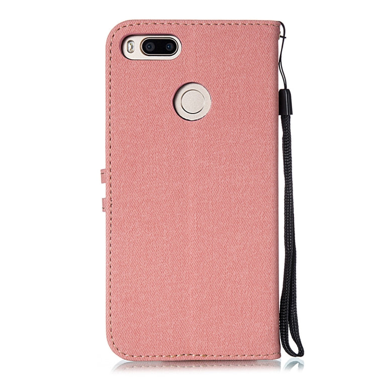 Splicing Embossed Female Style Horizontal Flip Leather Case for Xiaomi Mi 5X / A1 , with Holder & Card Slots & Wallet & Lanyard
