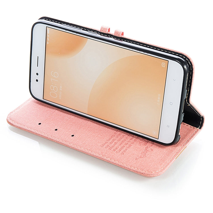 Splicing Embossed Female Style Horizontal Flip Leather Case for Xiaomi Mi 5X / A1 , with Holder & Card Slots & Wallet & Lanyard