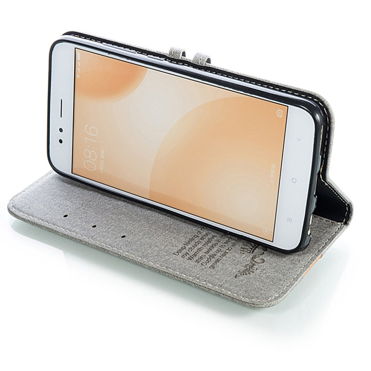 Splicing Embossed Female Style Horizontal Flip Leather Case for Xiaomi Mi 5X / A1 , with Holder & Card Slots & Wallet & Lanyard