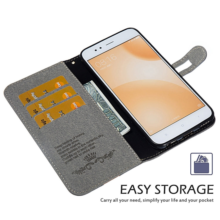 Splicing Embossed Female Style Horizontal Flip Leather Case for Xiaomi Mi 5X / A1 , with Holder & Card Slots & Wallet & Lanyard