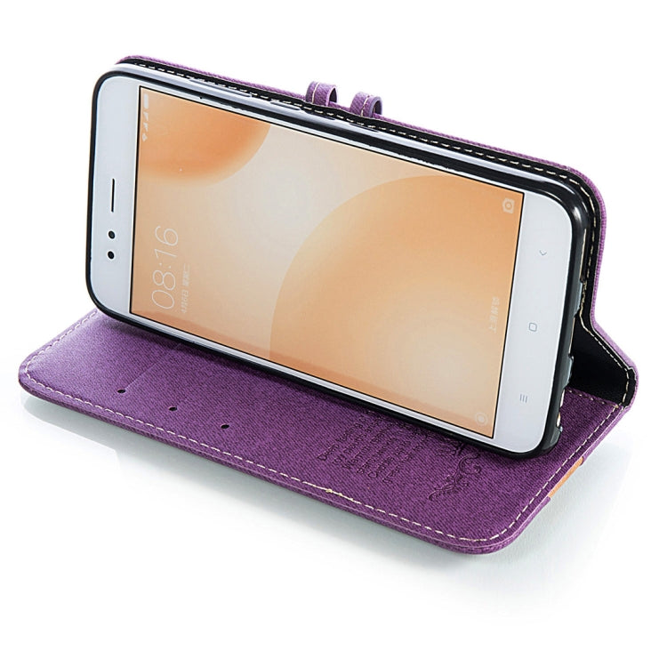 Splicing Embossed Female Style Horizontal Flip Leather Case for Xiaomi Mi 5X / A1 , with Holder & Card Slots & Wallet & Lanyard