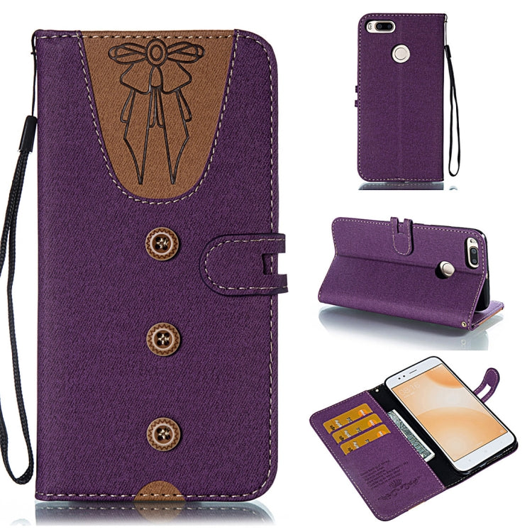 Splicing Embossed Female Style Horizontal Flip Leather Case for Xiaomi Mi 5X / A1 , with Holder & Card Slots & Wallet & Lanyard