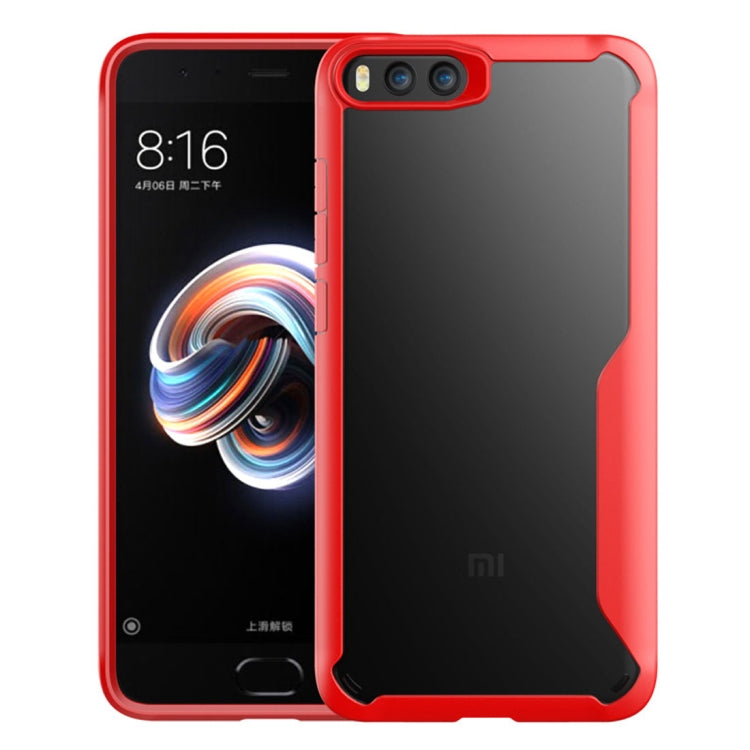 For Xiaomi Note 3 Transparent PC + TPU Full Coverage Shockproof Protective Back Case (Red)