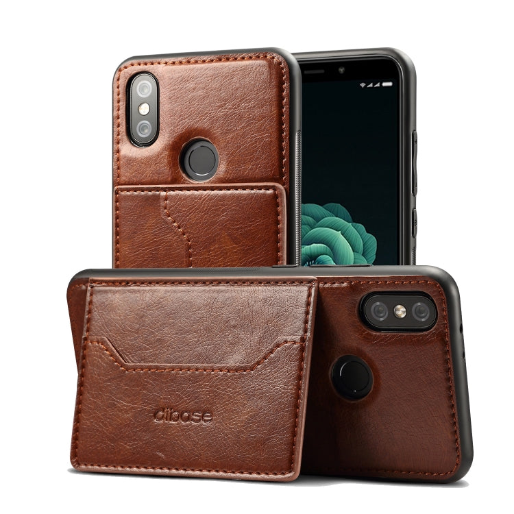 Dibase TPU + PC + PU Crazy Horse Texture Leather Case for Xiaomi Mi 6X / A2, with Holder & Card Slots