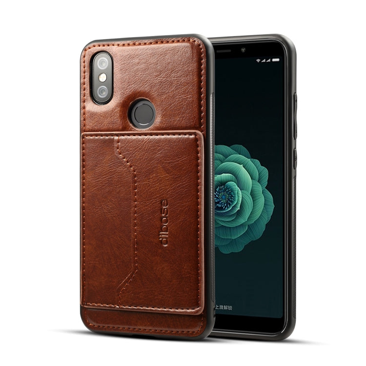 Dibase TPU + PC + PU Crazy Horse Texture Leather Case for Xiaomi Mi 6X / A2, with Holder & Card Slots