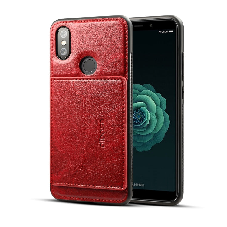 Dibase TPU + PC + PU Crazy Horse Texture Leather Case for Xiaomi Mi 6X / A2, with Holder & Card Slots