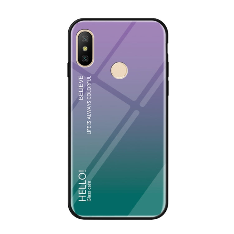 Gradient Color Glass Case for Xiaomi Redmi Note 6 Pro